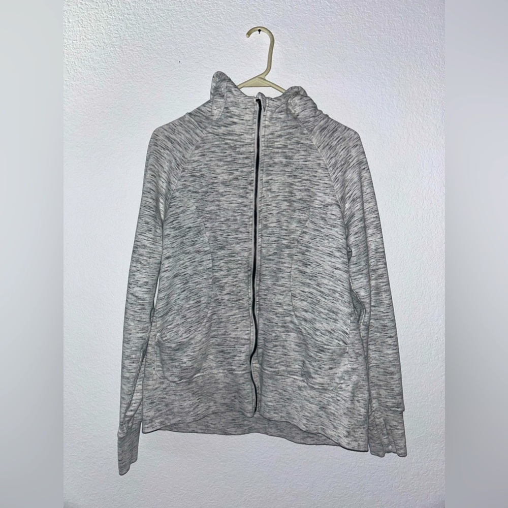 Warm women’s gray zip up hoodie